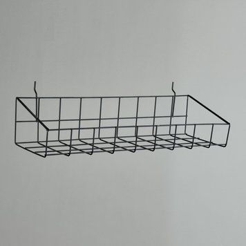 Кошик поличка на перфорацію 45х15 (крок 15 мм) чорний 2793564546 фото